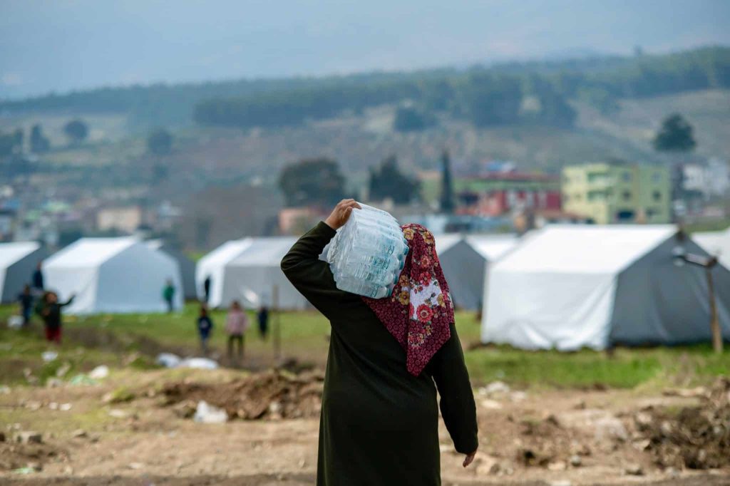 tent camp in Turkey after the earthquake