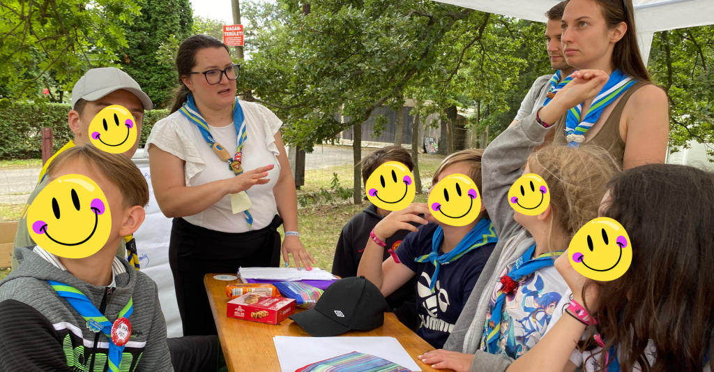 Children acting as Headquarters, managing the disaster response. 