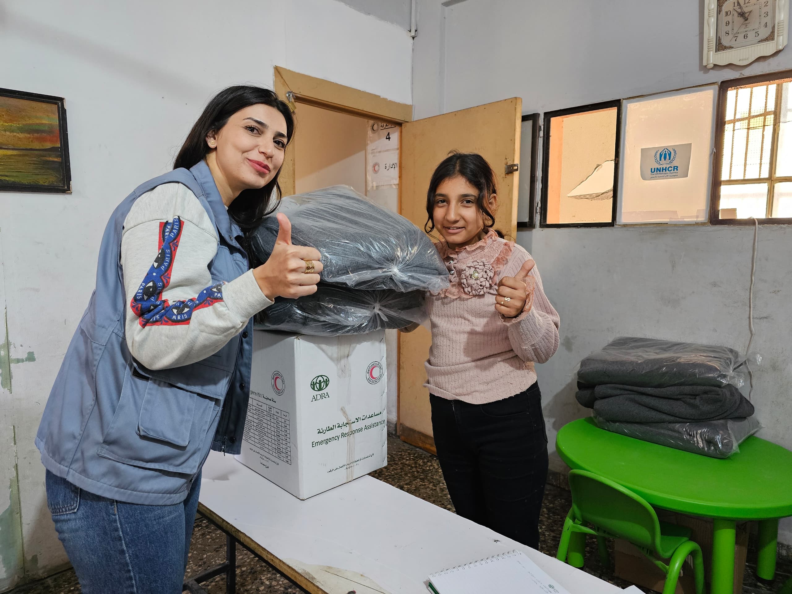 ADRA distributes blankets and hygiene kits in Homs.