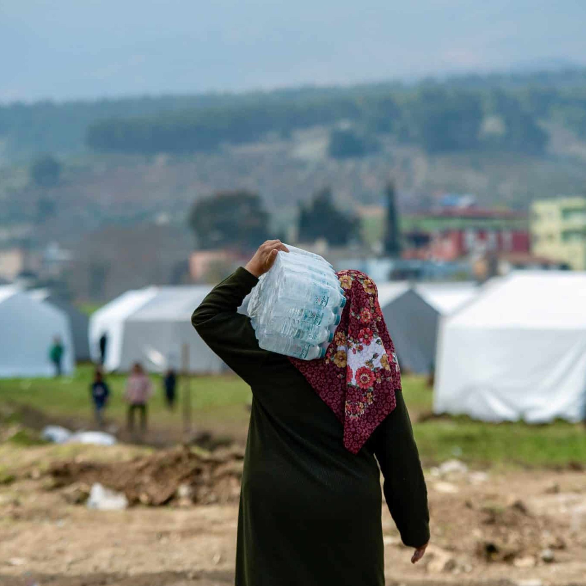 tent camp in Turkey after the earthquake